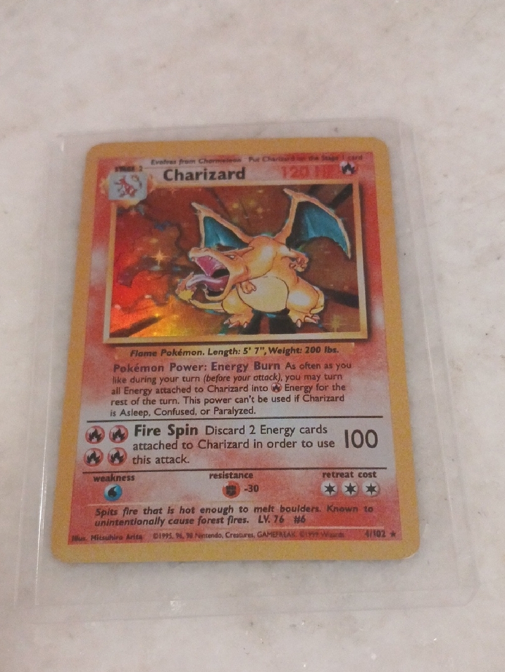 Charizard Holographic PROXY Pokémon Card